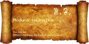 Moduna Hajnalka névjegykártya
